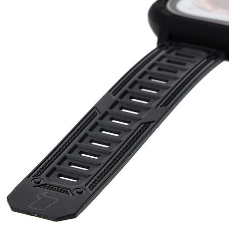 Etui z paskiem Bizon Strap + Case Watch Armor do Apple Watch Ultra 49mm, czarne