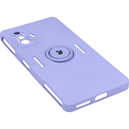 Etui Bizon Case Silicone Ring do Xiaomi Poco F4 GT, jasnofioletowe