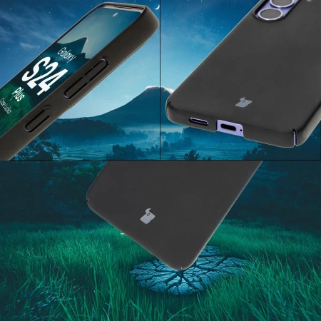 Etui Bizon Case Łupka do Galaxy S24 Plus, czarne