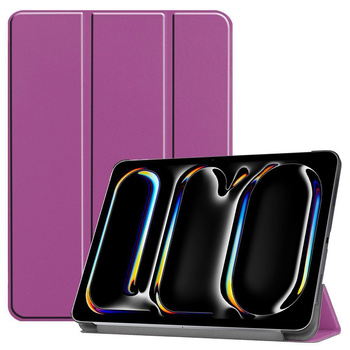 Etui Bizon Case Tab Croc do iPad Pro 11" 2025 / 2024, ciemnofioletowe