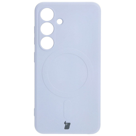 Etui Bizon Case Silicone Magnetic Sq do Galaxy S24, jasnofioletowe