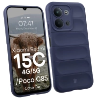 Pancerne etui Bizon Case Tur do Xiaomi Redmi 15C 4G / 5G / POCO C85 4G, granatowe