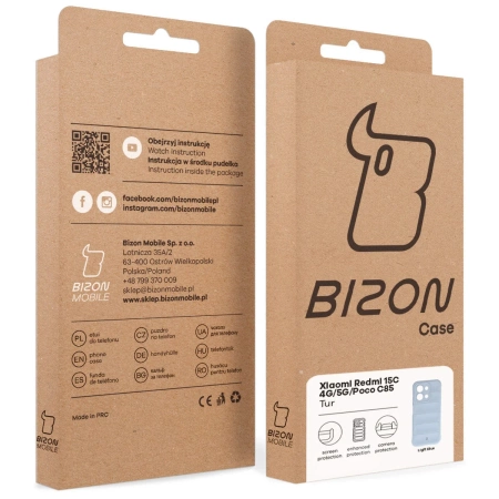 Pancerne etui Bizon Case Tur do Xiaomi Redmi 15C 4G / 5G / POCO C85 4G, jasnoniebieskie