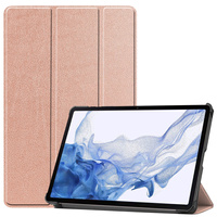 Etui Bizon Case Tab Croc do Galaxy Tab S10 Lite / S9, różowozłote