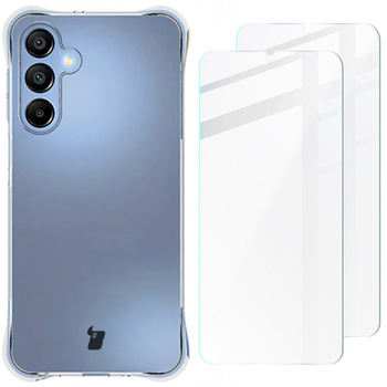 Etui + 2x szkło Bizon Case Clear Pack do Galaxy A16 4G/5G, przezroczyste