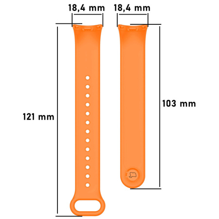 Pasek Bizon Strap Watch Dots do Xiaomi Mi Smart Band 8, pomarańczowy