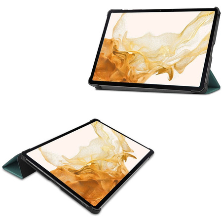Etui Bizon Case Tab Croc do Samsung Galaxy Tab S8 Plus / S7 Plus, ciemnozielone