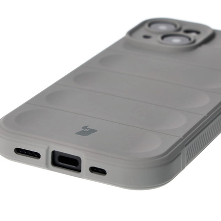 Pancerne etui Bizon Case Tur do iPhone 15, jasnoszare