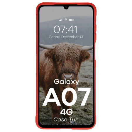 Pancerne etui Bizon Case Tur do Galaxy A07 4G, czerwone