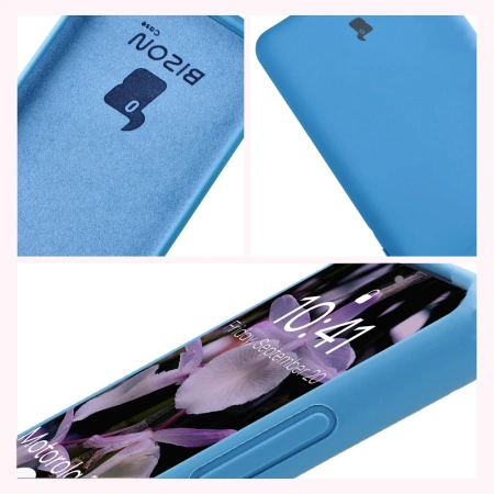 Silikonowe etui Bizon Soft Case do Motorola Edge 60 Fusion / 60, niebieskie