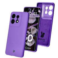 Silikonowe etui Bizon Soft Case do Motorola Edge 50 Pro, fioletowe