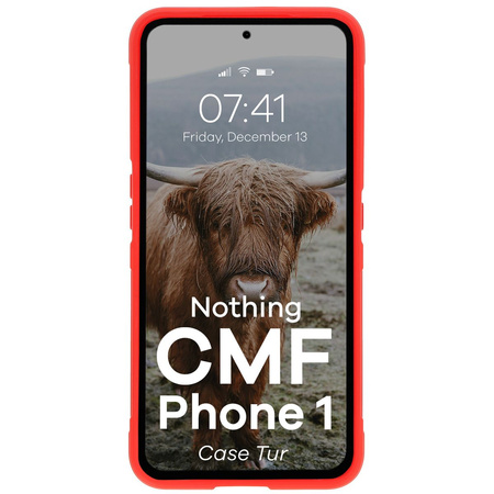 Pancerne etui Bizon Case Tur do Nothing CMF Phone 1, czerwone
