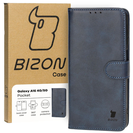 Etui z klapką Bizon Case Pocket do Galaxy A16 4G/5G, granatowe