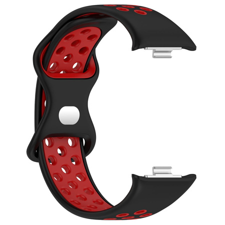 Pasek Bizon Strap Watch Octo do Redmi Watch 4 / Xiaomi Smart Band 9 Pro / 8 Pro, czarno-czerwony