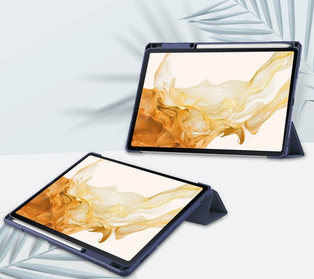 Etui Bizon Case Tab Clear Matt do Galaxy Tab S8 Plus / S7 Plus / S7 FE, granatowe