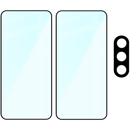 2x Szkło + szybka na aparat Bizon Edge 2 Pack do Galaxy A56 5G