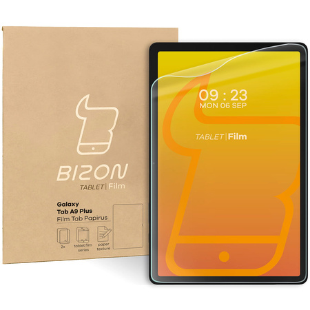 Folia imitująca papier Bizon Film Tab Papirus Duo do Galaxy Tab A9 Plus, 2 sztuki