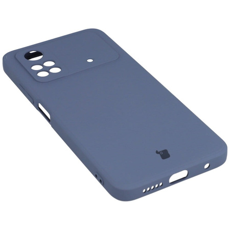 Etui Bizon Case Silicone do Xiaomi Poco M4 Pro 4G, szare