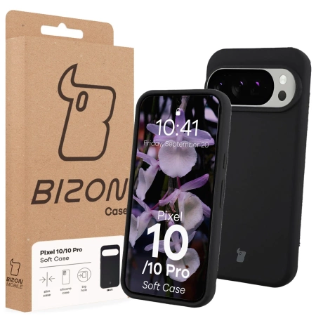 Silikonowe etui Bizon Soft Case do Google Pixel 10 / 10 Pro, czarne