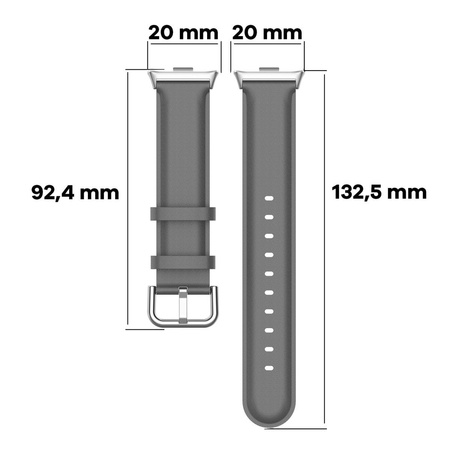 Pasek Bizon Strap Watch Casual do Redmi Watch 4 / Xiaomi Smart Band 9 Pro / 8 Pro, szary