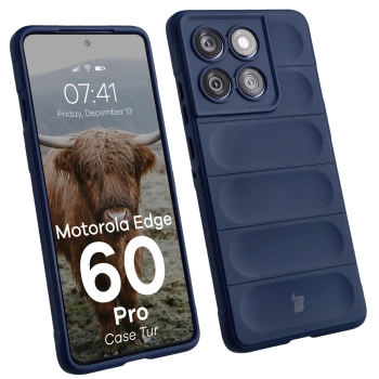 Pancerne etui Bizon Case Tur do Motorola Edge 60 Pro, granatowe