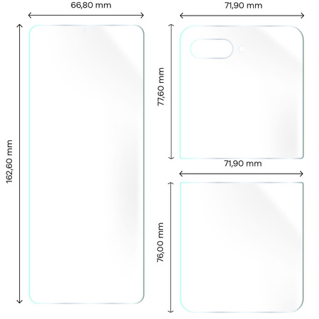 Folia hydrożelowa na tył i przód Bizon Glass Hydrogel, Motorola Razr 40 Ultra