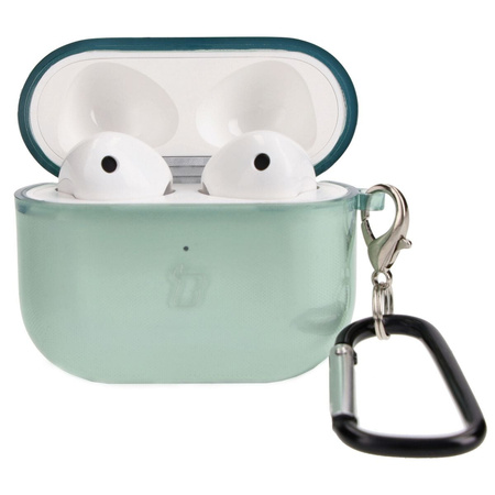 Etui Bizon Case Headphone Clear do Airpods 3, przezroczysto-zielone
