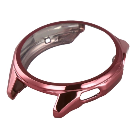 Etui z osłoną ekranu Bizon Case Watch Felipe do Huawei Watch GT6 46 mm, różowe