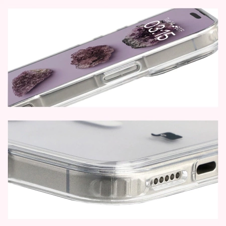 Etui z pierścieniem magnetycznym Bizon Case CrystalO do iPhone 17 Pro Max, przezroczyste