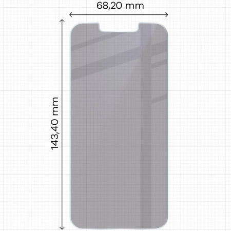 Prywatyzujące szkło hybrydowe Bizon Glass Mule Shadow do iPhone 16e, matowe