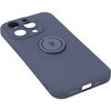 Etui Bizon Case Silicone Ring Sq do iPhone 14 Pro, szare