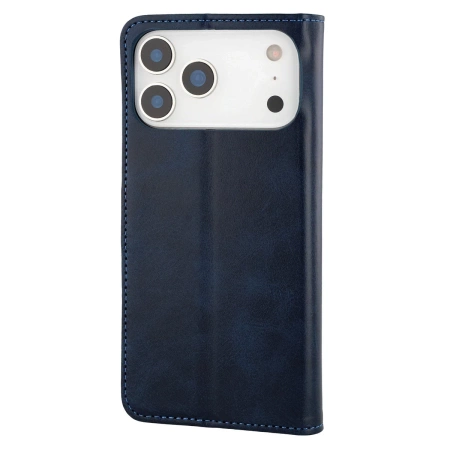 Etui z klapką Bizon Case Pocket do iPhone 17 Pro Max, granatowe