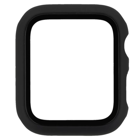 Etui ze szkłem do zegarka Bizon Case Watch Adamo do Apple Watch SE 3 / SE 2 / SE / 6 / 5 / 4 (44 mm), matowe czarne