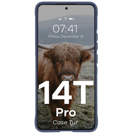 Pancerne etui Bizon Case Tur do Xiaomi 14T Pro, granatowe