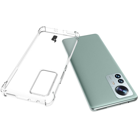 Etui + 2x folia + obiektyw Bizon Case Clear Pack do Xiaomi 12 Pro, przezroczyste