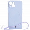Etui silikonowe z pierścieniem magnetycznym Bizon Case Silicone Magnetic do iPhone 15, jasnofioletowe