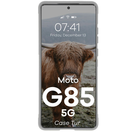 Pancerne etui Bizon Case Tur do Motorola Moto G85 5G, jasnoszare