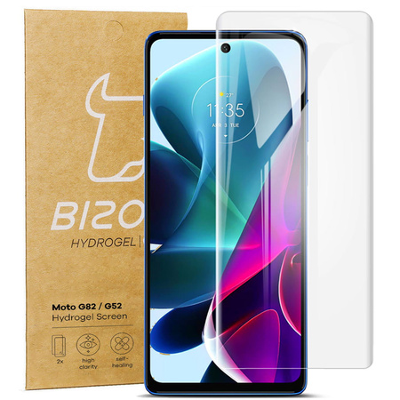 Folia hydrożelowa na ekran Bizon Glass Hydrogel Front Duo do Moto G52 / G82, 2 sztuki