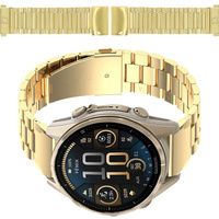 Pasek ze stali nierdzewnej do smartwatcha, Bizon Strap Watch Aura, QuickFit 20 mm, złoty