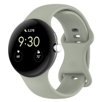 Silikonowy pasek Bizon Strap Watch Silicone S do Google Pixel Watch 3/Watch 2/Watch 1 41mm, khaki