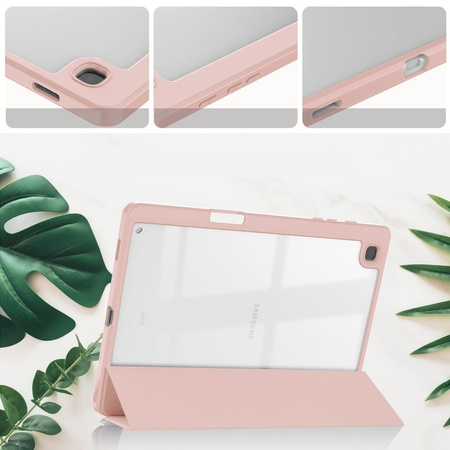 Etui Bizon Case Tab Clear Matt do Galaxy Tab S6 Lite 2024/2022/2020, różowozłote