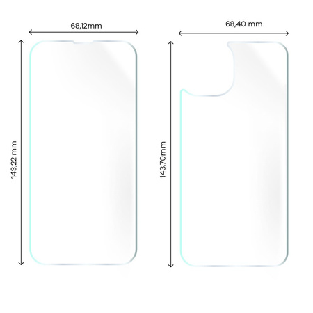Folia hydrożelowa na tył i przód Bizon Glass Hydrogel, iPhone 14