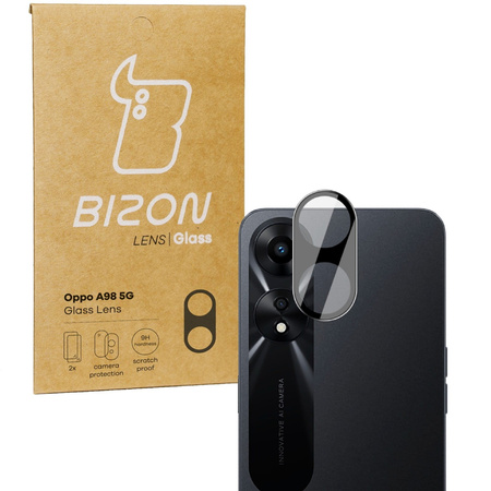 Szkło na aparat Bizon Glass Silk Lens do Oppo A98, 2 sztuki