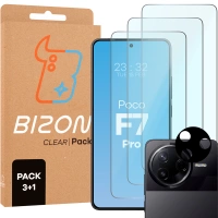 3x Szkło + szybka na aparat Bizon Clear 2 Pack do Xiaomi Redmi 14C 4G