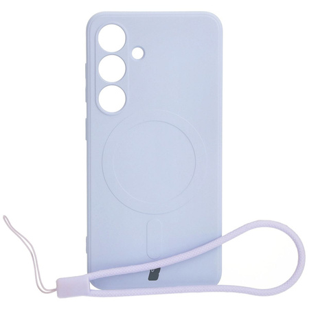 Etui Bizon Case Silicone Magnetic Sq do Galaxy S24, jasnofioletowe