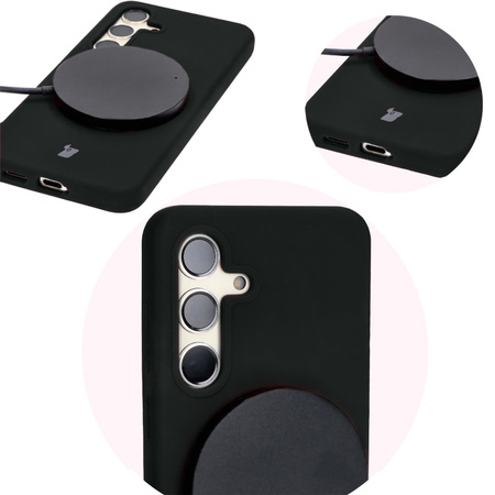 Silikonowe etui Bizon Soft Case do Galaxy S24, czarne