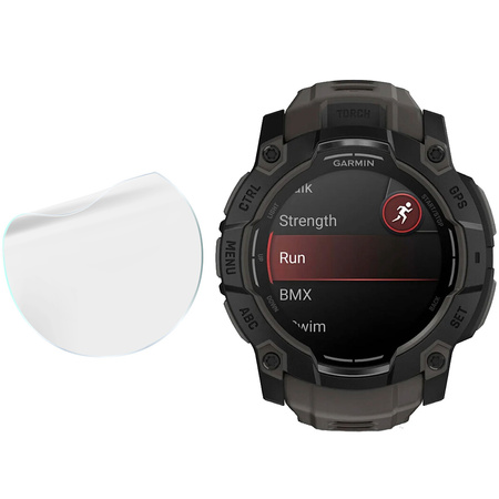 Folia hydrożelowa na ekran Bizon Glass Watch Hydrogel Duo do Garmin Instinct 3 50 mm, 2 sztuki