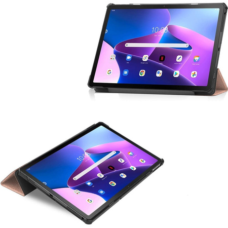 Etui Bizon Case Tab Croc do Lenovo Tab M10 Plus Gen 3, różowozłote