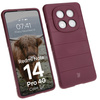 Pancerne etui Bizon Case Tur do Xiaomi Redmi Note 14 Pro 4G, burgundowe