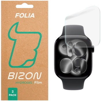 Folia hydrożelowa na ekran Bizon Glass Watch Hydrogel do Apple Watch 10 42mm, 2 sztuki